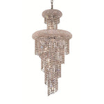 Chrome Ten-Light 16-Inch Chandelier with Royal Cut Clear Crystal
