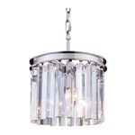 Sydney Polished Nickel Twelve-Inch Pendant with Royal Cut Clear Crystals