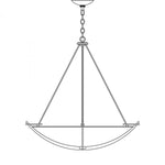 Compass Chandelier, 3-Light, Dark Smoke, Opal Glass, 34.2"W (194531-SKT-07-GG0170 X55N2)