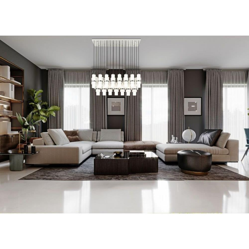 Bailey Street Home - 159-BEL-1325373 - Masefield Dale - 23 Light Linear Chandelier In Modern Style-16.75 Inches Tall and 18 Inches Wide
