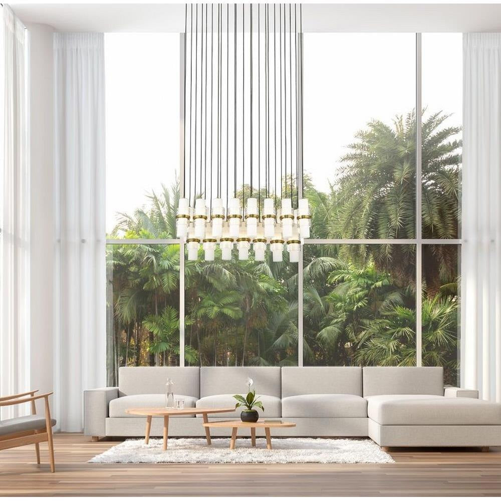 Bailey Street Home - 159-BEL-1325373 - Masefield Dale - 23 Light Linear Chandelier In Modern Style-16.75 Inches Tall and 18 Inches Wide