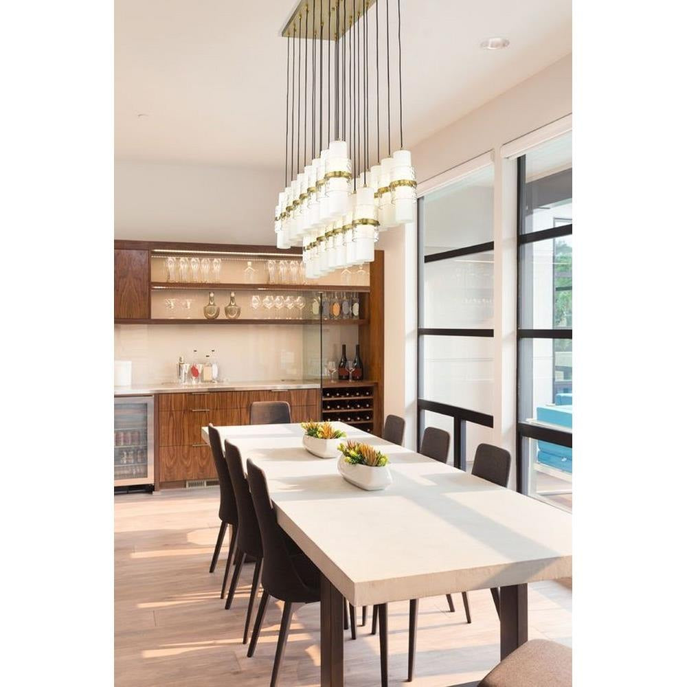 Bailey Street Home - 159-BEL-1325373 - Masefield Dale - 23 Light Linear Chandelier In Modern Style-16.75 Inches Tall and 18 Inches Wide