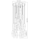 Bailey Street Home - 159-BEL-1325374 - Masefield Dale - 27 Light Chandelier In Modern Style-16.75 Inches Tall and 36 Inches Wide