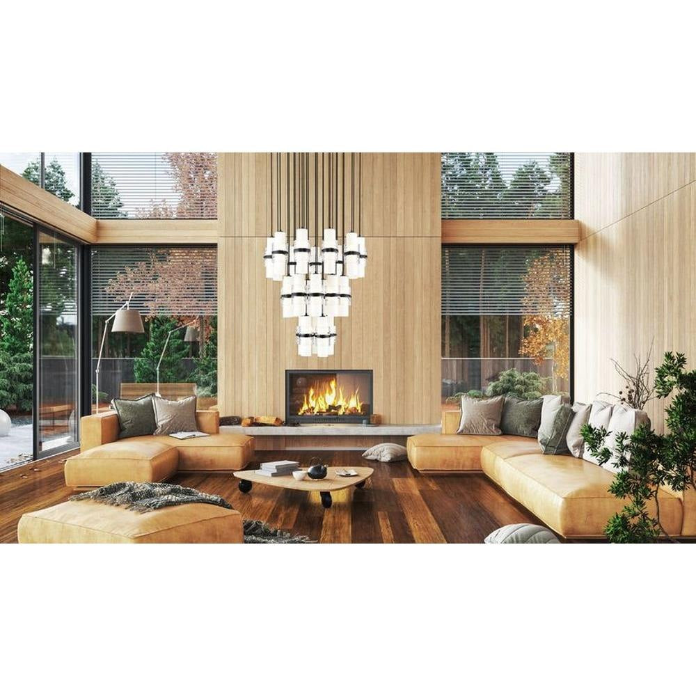Bailey Street Home - 159-BEL-1325374 - Masefield Dale - 27 Light Chandelier In Modern Style-16.75 Inches Tall and 36 Inches Wide