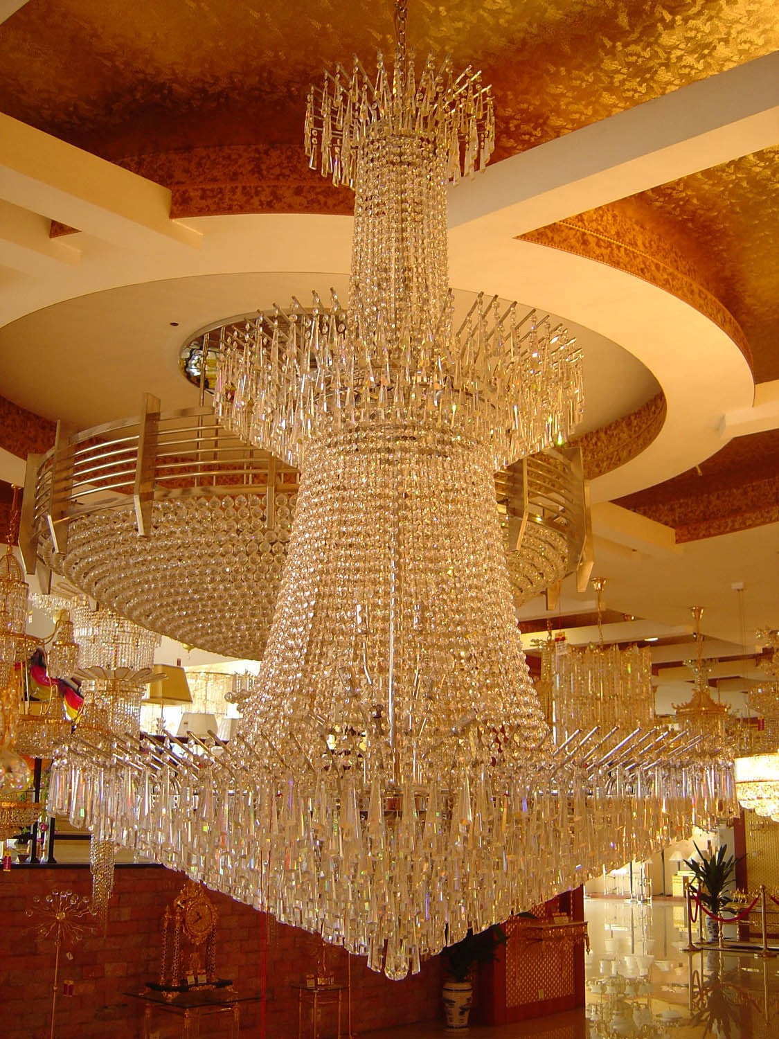 52 Lights Foyer large crystal Chandelierwith gold plated finish– YOVINO