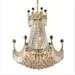 Gold Nine-Light 20-Inch Chandelier with Royal Cut Clear Crystal