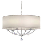 Group Mirage Polished Nickel Six Light Drum Pendant
