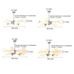 Molecular Lights Three Step Dimming Plating Glass Modern Chandeliers