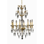 Grande French Gold Eight-Light Chandelier with Elegant Cut Crystal