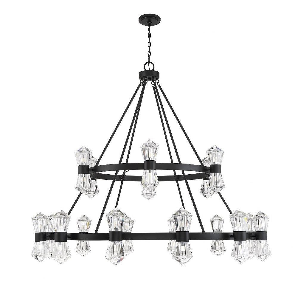 Bailey Street Home - 159-BEL-4636185 - Modern Thirty Six Light Chandelier in Matte Black Finish
