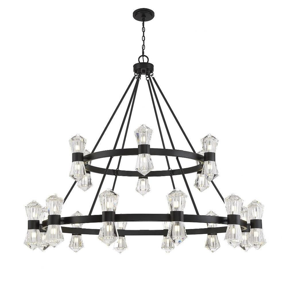 Bailey Street Home - 159-BEL-4636185 - Modern Thirty Six Light Chandelier in Matte Black Finish