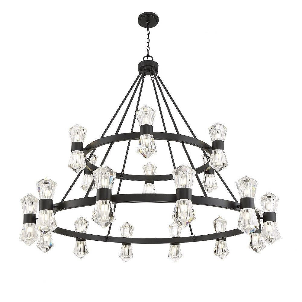Bailey Street Home - 159-BEL-4636185 - Modern Thirty Six Light Chandelier in Matte Black Finish