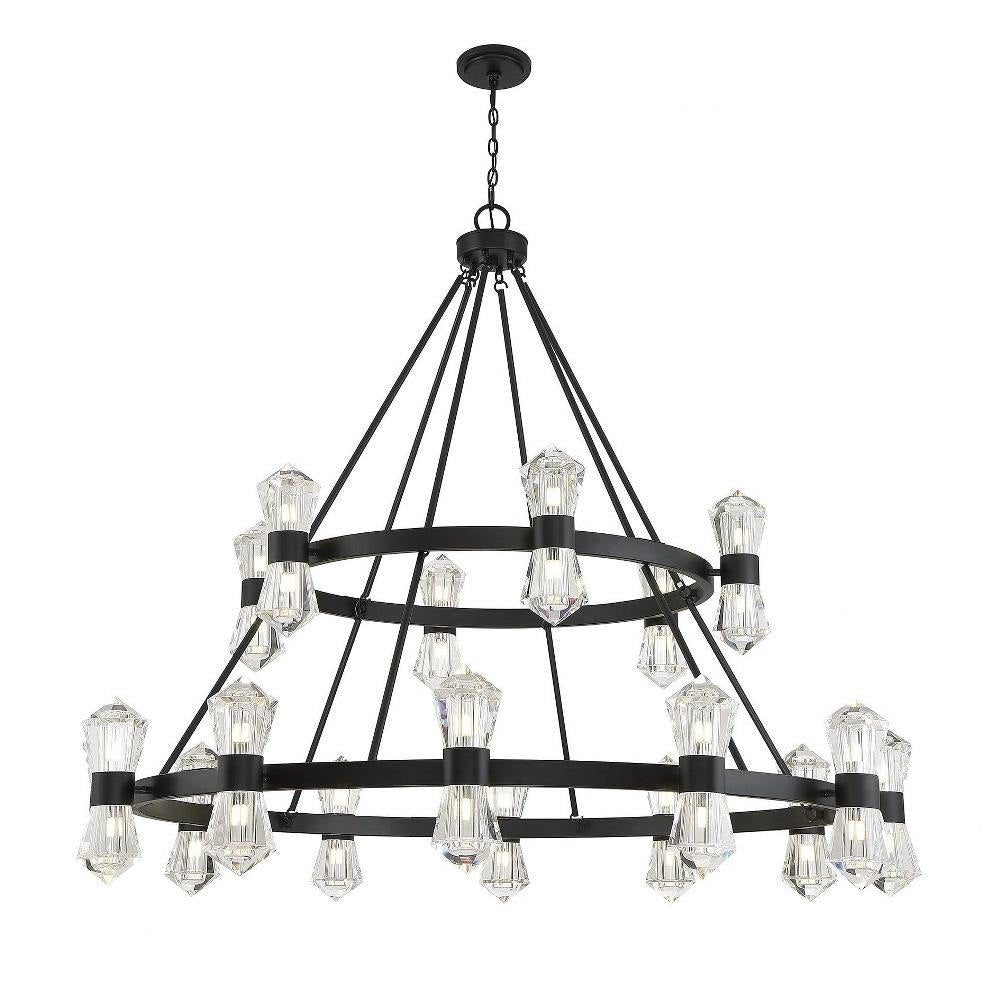 Bailey Street Home - 159-BEL-4636185 - Modern Thirty Six Light Chandelier in Matte Black Finish