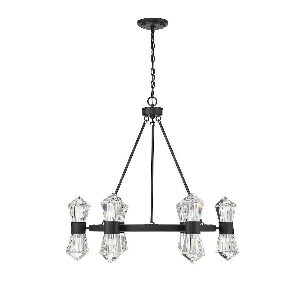 Bailey Street Home - 159-BEL-4636186 - Modern Twelve Light Chandelier in Matte Black Finish
