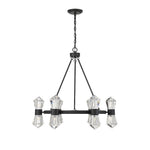 Bailey Street Home - 159-BEL-4636186 - Modern Twelve Light Chandelier in Matte Black Finish