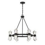 Bailey Street Home - 159-BEL-4636186 - Modern Twelve Light Chandelier in Matte Black Finish