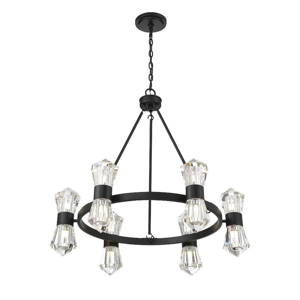 Bailey Street Home - 159-BEL-4636186 - Modern Twelve Light Chandelier in Matte Black Finish