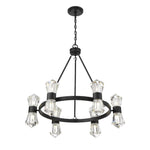 Bailey Street Home - 159-BEL-4636186 - Modern Twelve Light Chandelier in Matte Black Finish