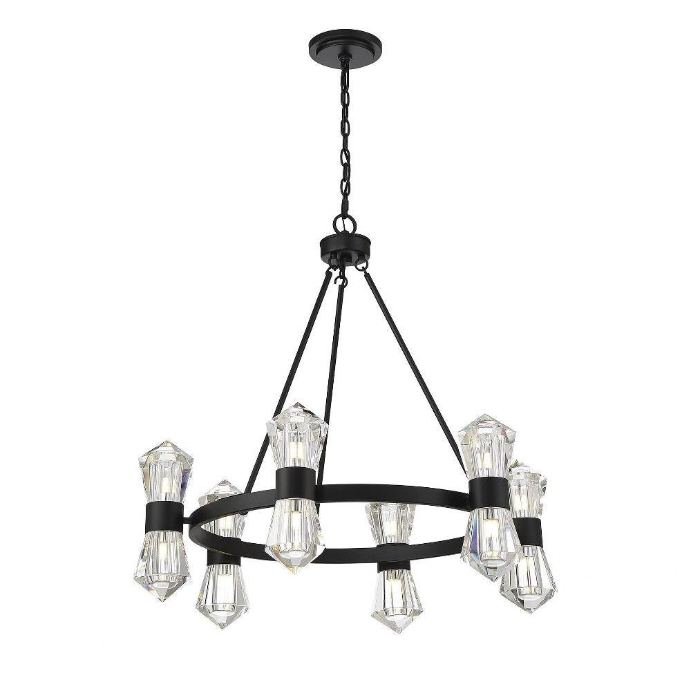 Bailey Street Home - 159-BEL-4636186 - Modern Twelve Light Chandelier in Matte Black Finish