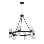 Bailey Street Home - 159-BEL-4636186 - Modern Twelve Light Chandelier in Matte Black Finish