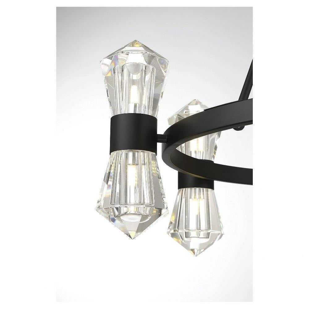 Bailey Street Home - 159-BEL-4636186 - Modern Twelve Light Chandelier in Matte Black Finish