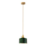 Creative Personality LED Copper Glass Green Retro Nordic Pendant Lights