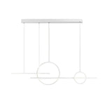 Long Strip Circles Three Step Dimming Stepless Dimmable LED Chandelier