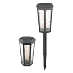 2Pcs Hexagonal Waterproof LED Motion Sensor Outdoor Solar Lawn Lights