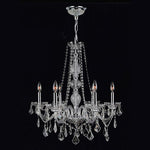 Six-Light Chrome Finish with Clear-Crystals Chandelier