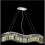 Contour Chrome Six-Light 5-Inch Island Pendant with Swarovski Strass Golden Teak Smoky Crystal
