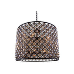 Madison Mocha Brown Twelve-Light Pendant with Royal Cut Golden Teak Crystals