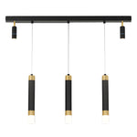 Minimalist Linear Strip 3 Step Dimming Modern Dining Chandelier Spotlight