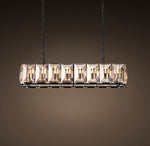 American-style rectangle 16 lights square crystal chandelier