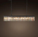 American single crystal rectangular 10 lights chandelier