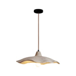 Japanese 1-Light Cement Wavy Pendant