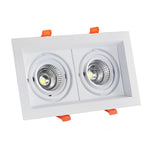 Rectangular 2 Lights Adjustable Three Step Dimming Recessed Spotlight