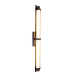 Modern Long Acrylic Tube LED Metallic Indoor Sconce Wall Lamp, 27.55''/35.43