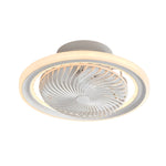 Round Mute Timing LED 3 Step Dimming Adjustable Bladeless Ceiling Fans
