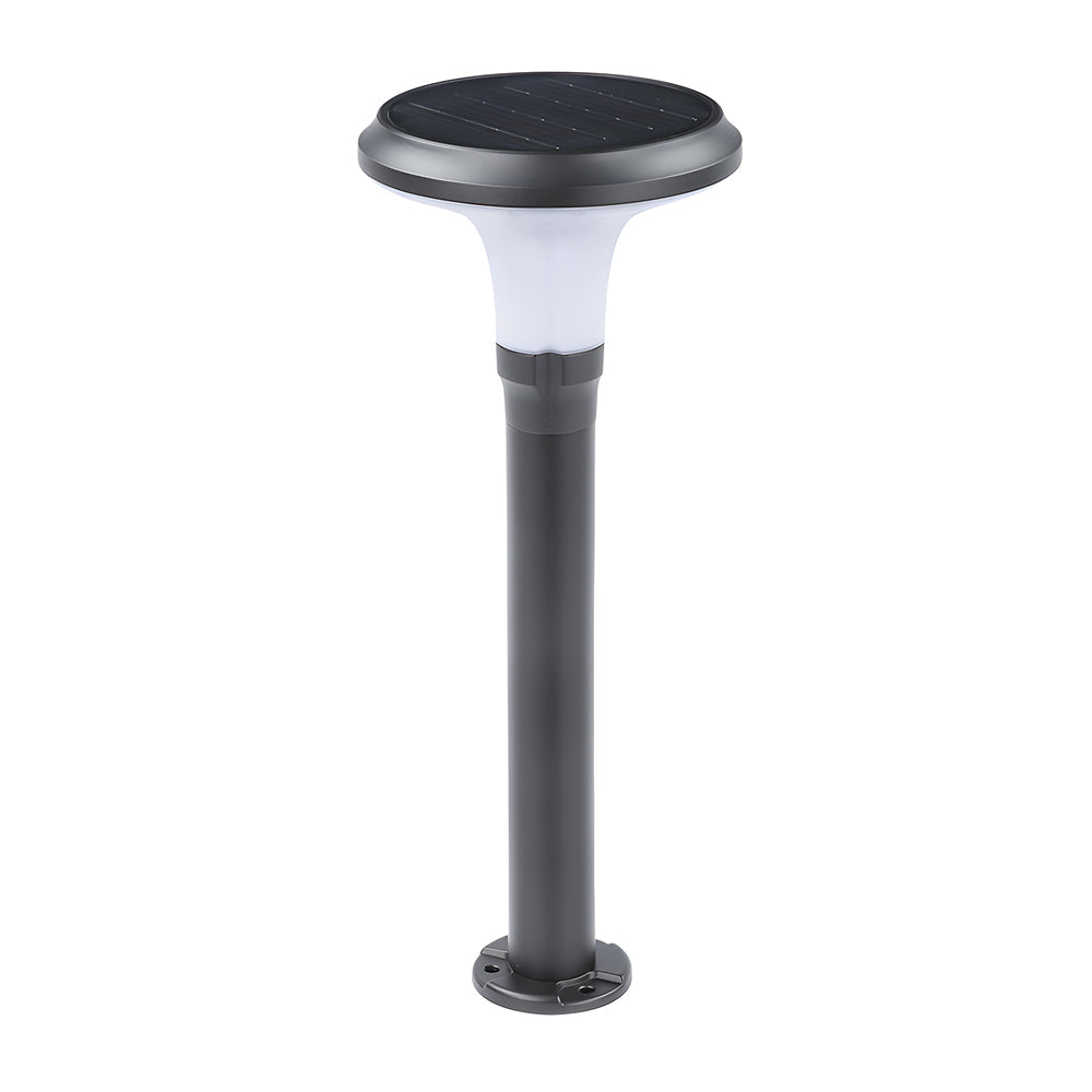 Black Solar Lawn Bollard Light