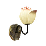 Lotus Flowers Resin Three Step Dimming Creative Modern Wall Lights Fixture