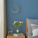 Curvy Moon Shaped LED Electroplated Modern Pendant Light Island Lights