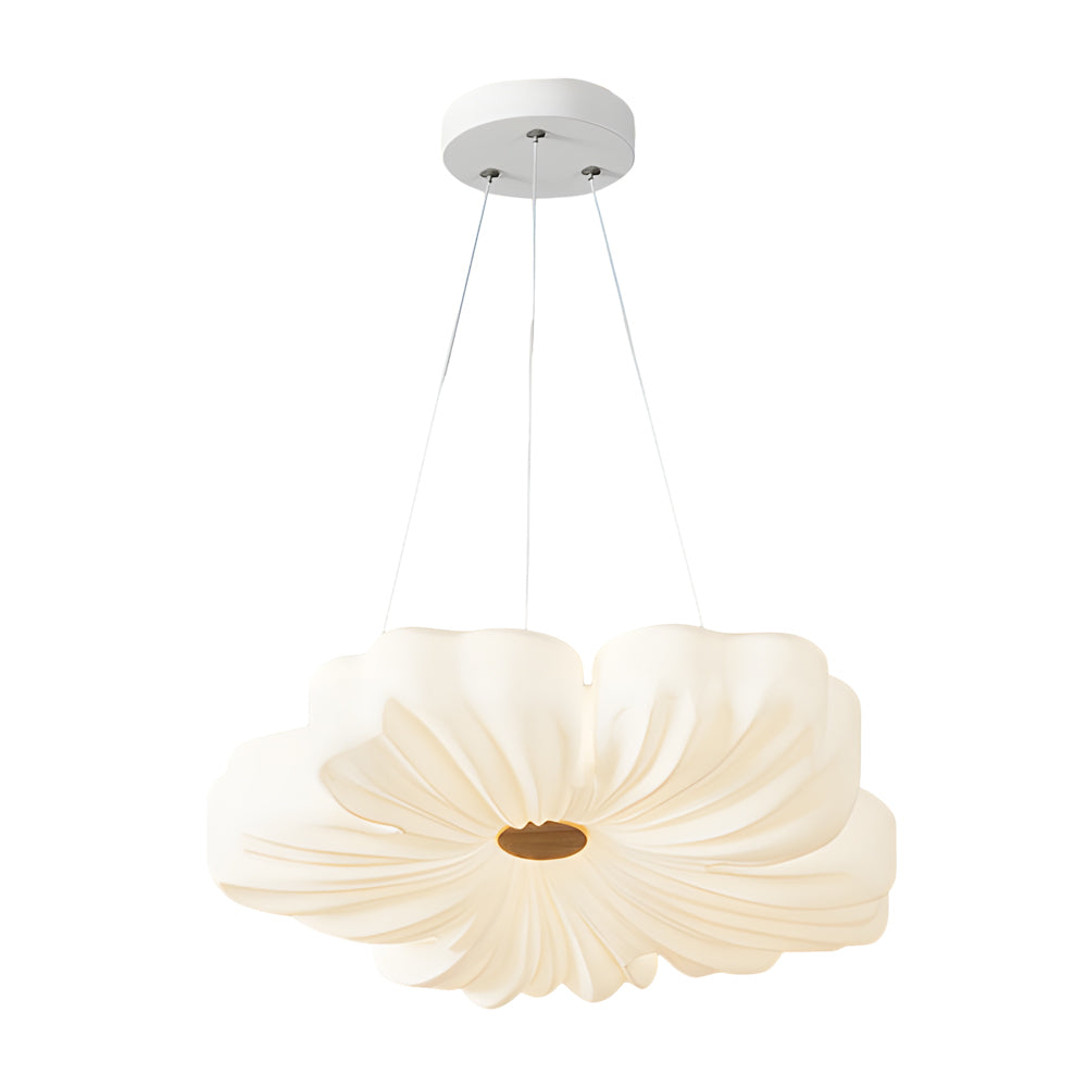 Nordic White Acrylic Flower Bedroom Ceiling Lamp - LED 3-Step Dimming