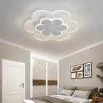Flower Shapes Dimmable LED White Modern Ceiling Lights Flush Mount Lighting