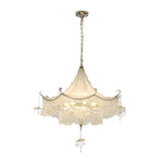 Elegant Pagoda Crystal Chandelier with LED Dimming - Elegant Chrome Finish