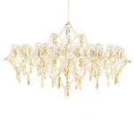 Stainless Steel Crystal Pendants Raindrops LED Italian Style Chandelier