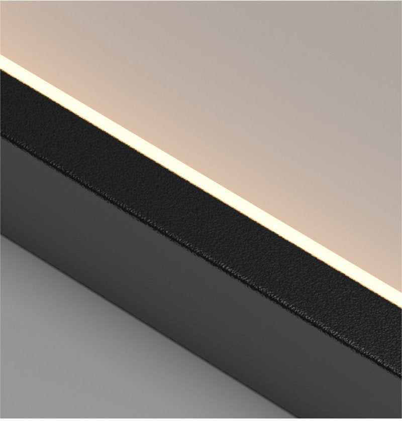 Lavagna | Ultramodern Rectangle Hanging LED Chandelier, Gold, 6 Lights (H196.9"), Cool Light, Non-Dimmable