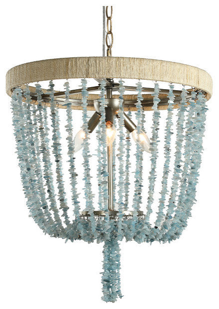 Sea Breeze Blue Basket Chandelier
