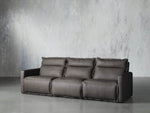 Rowland Leather Three-Piece Motion Modular Sofa