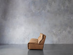 Rowland Leather Four-Piece Armless Motion Modular Sofa