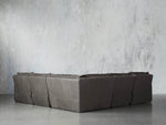 Rowland Leather Five-Piece Motion Corner Sectional